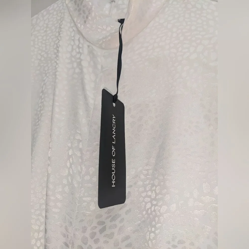 NWT House of Lancry Bliss Dress in Leopard White Print Size XXL - Picture 2 of 5